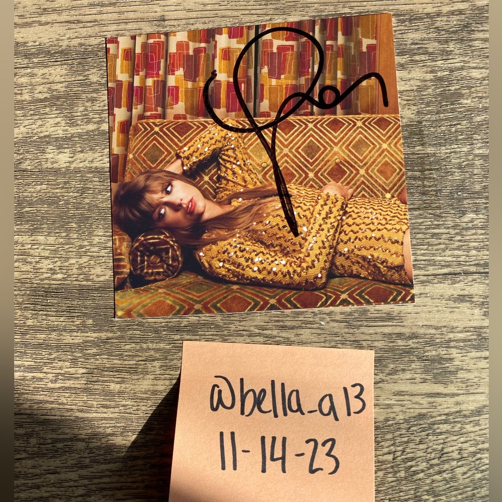 Taylor Swift Signed Blood Moon Midnights CD